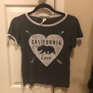 California Heart Ringer Tee